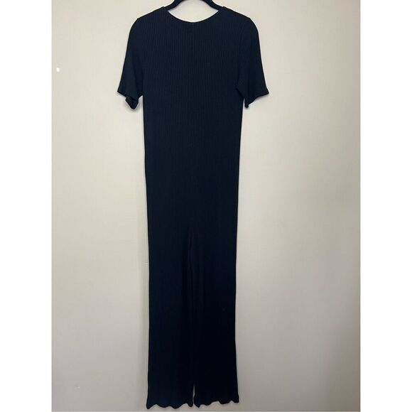 Reformation Camille Ribbed Knit Button V-Neck Jumpsuit - Picture 5 of 9